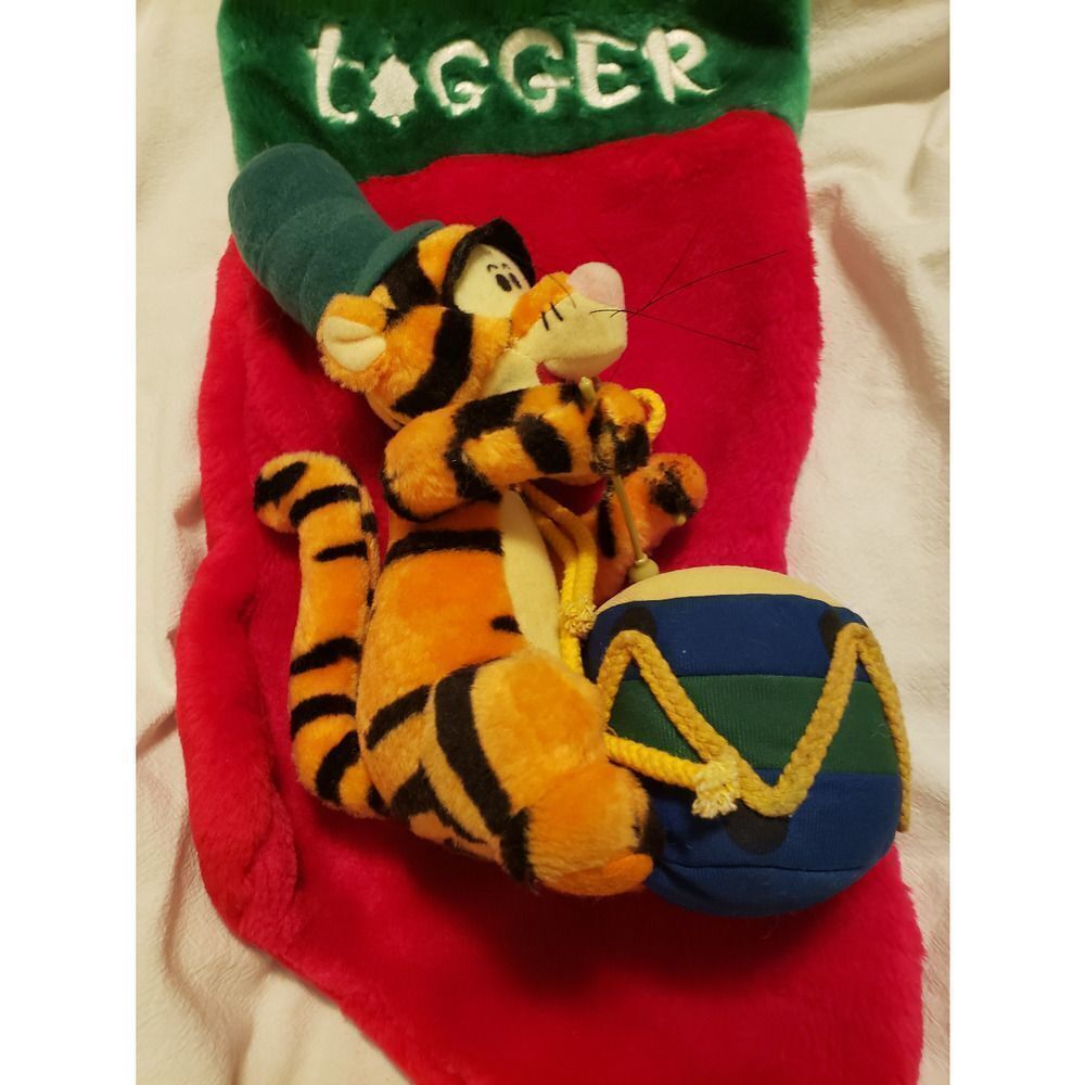 Vintage Santa's best Tigger Winnie the Pooh 3D Christmas Stocking